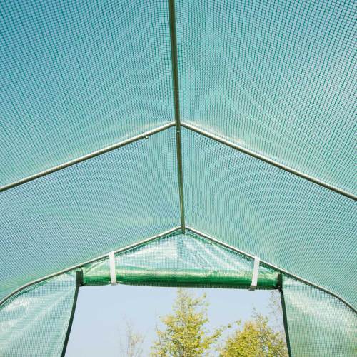 Outsunny Polytunnel Greenhouse With Windows And Door, Walk In Greenhouse For Garden, Backyard 4 X 2 M