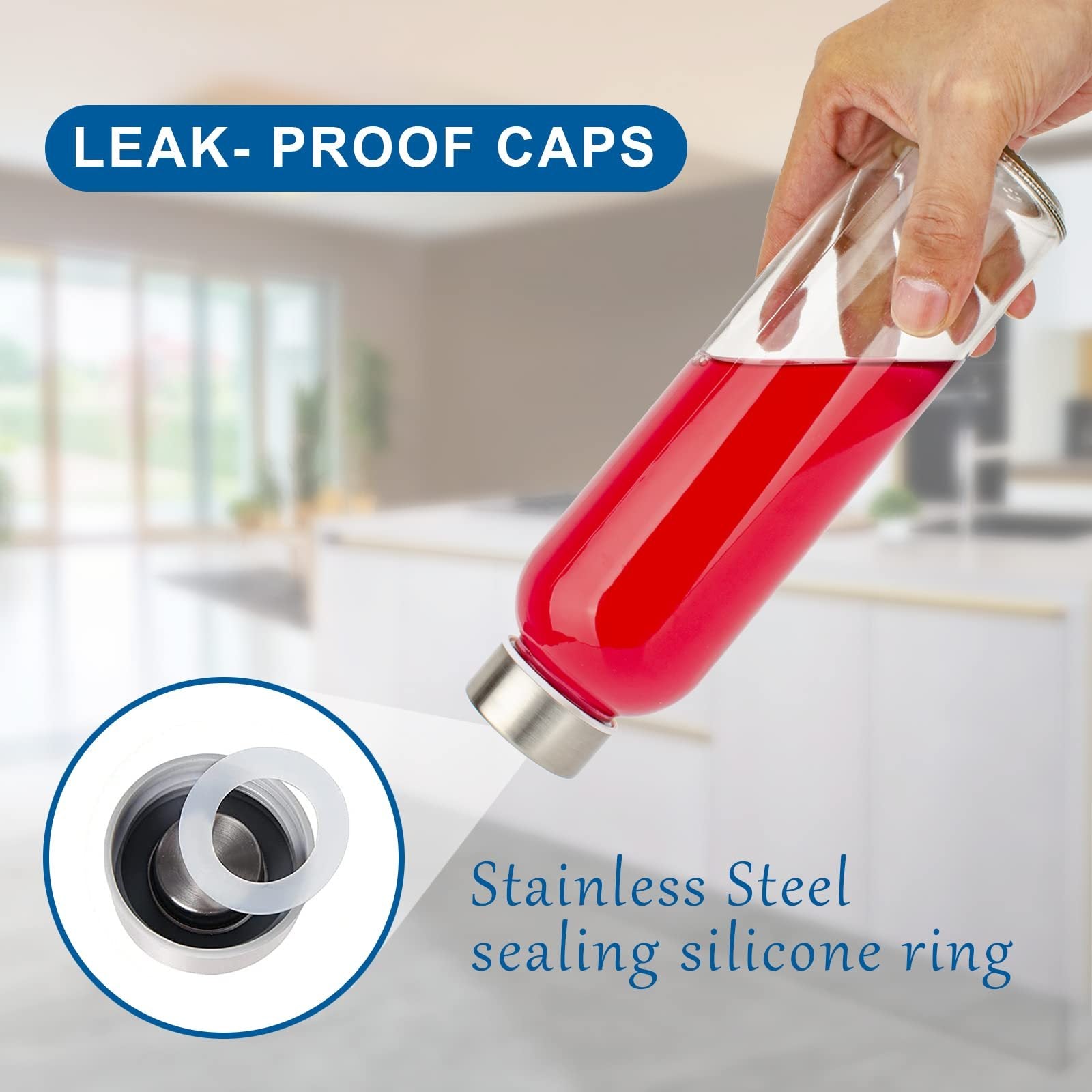 8pc Glass Water Bottle