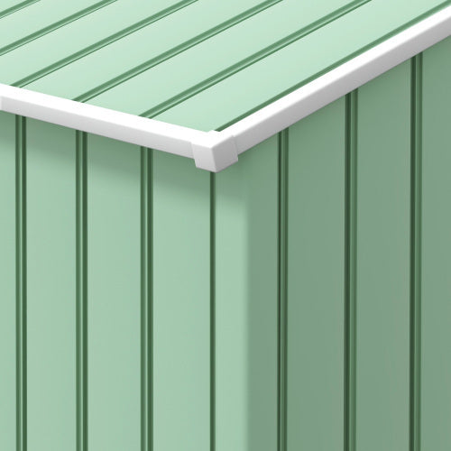 Outsunny 7 X 4ft Metal Garden Shed, Outdoor Storage Tool House With Ventilation Slots, Foundation Kit And Lockable Double Doors, Light Green