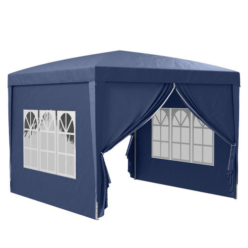 Outsunny 3 X 3m Pop Up Gazebo, Water And UV Resistant Party Tent Camping Canopy Marquee With Carry Bag, Blue