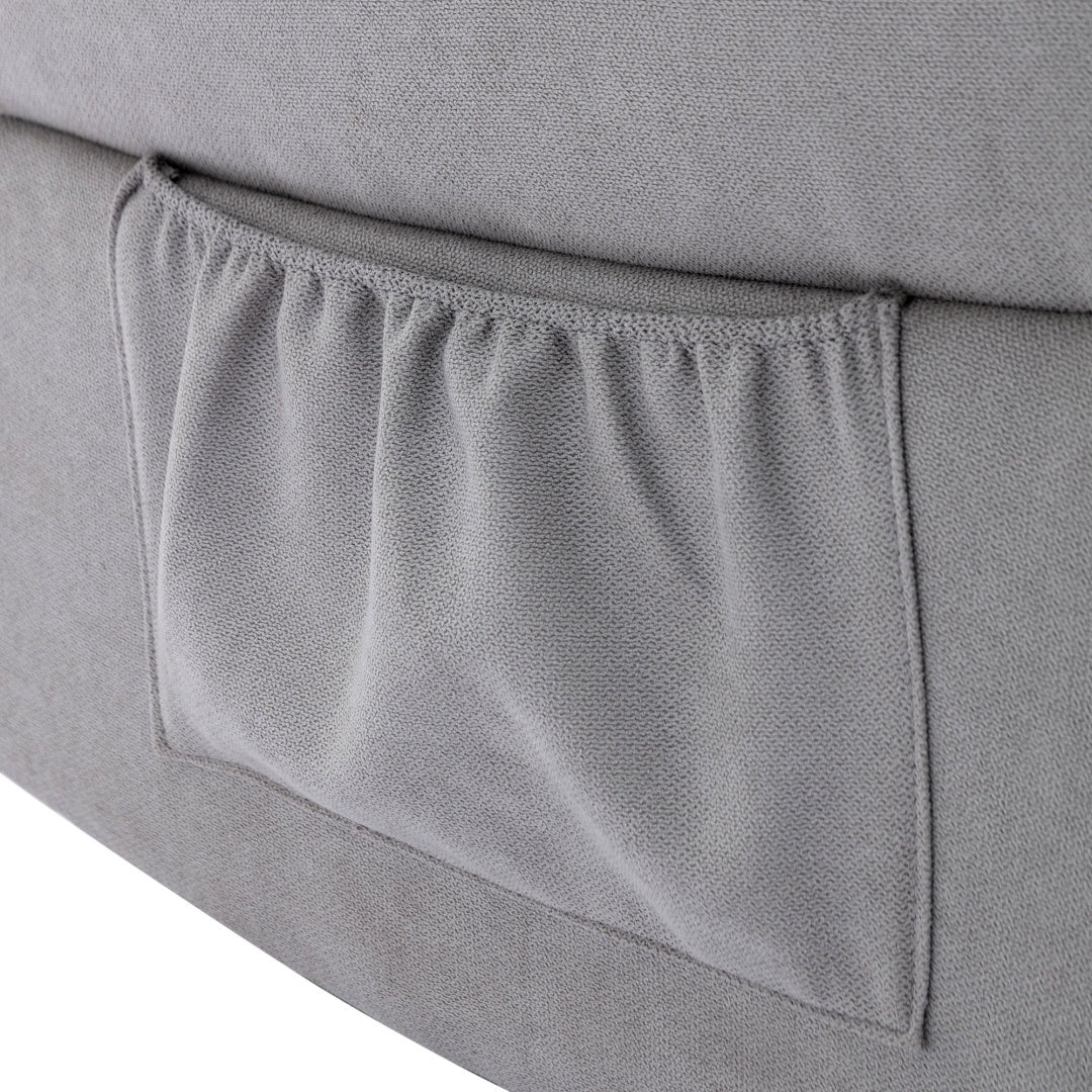 Recliner Chair For The Elderly, Fabric Upholstered Chair With Side Pockets, Recliner Armchair Adjustable For Living Room Bedroom,Gray
