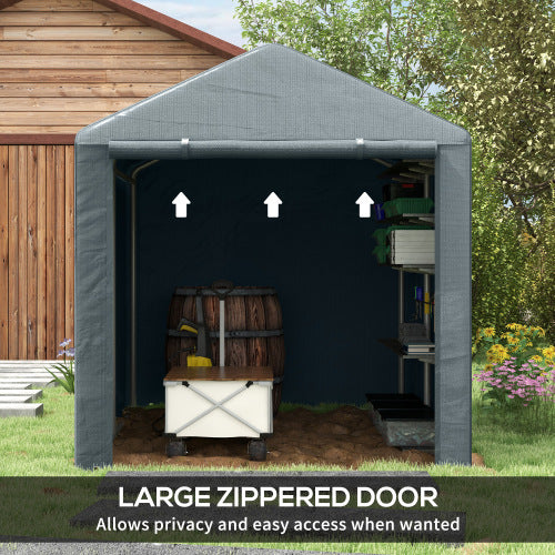 Outsunny 2.2 X 1.6 M Outdoor Storage Tent, With Accessories - Dark Grey