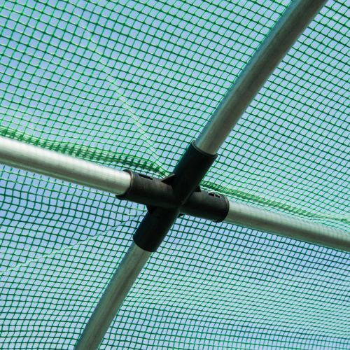 Outsunny 6 X 3 X 2 M Polytunnel Greenhouse With Roll-up Door And 12 Mesh Windows, Walk-in Garden Tunnel Warm House Tent With UV-resistant PE Cover And Galvanised Steel Frame, Green