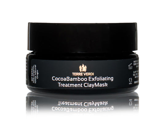 CocoaBamboo Exfoliating Treatment ClayMask for Face and Body - Natural Scrub